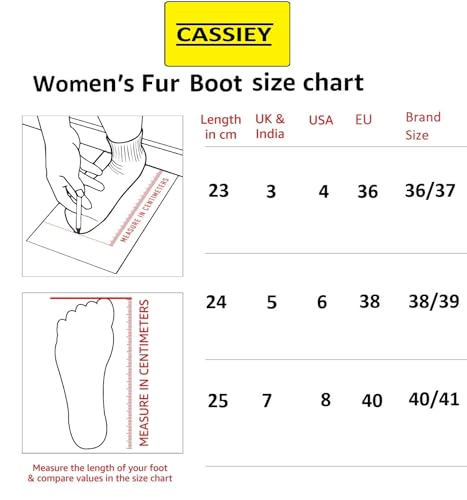 Image of CASSIEY Comfortable Indoor /Outdoor Winter Snow Boot |Womens Slip on Shoes |Girls Winter Fur Shoes