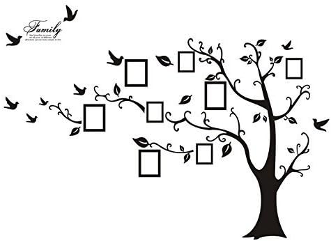 Rainbow Fox Photo Frame Tree Wall Stickers Removable Wall Decor Decal Stickers for livingroom/Gallery/Family/Office/Study Rooms d¨¦cor