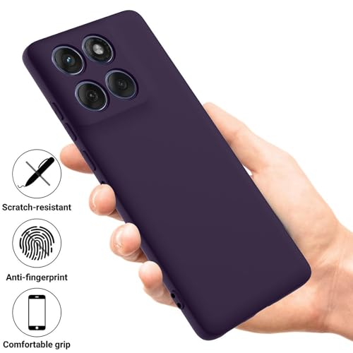 Image of Back Cover for Motorola Moto Edge 60 Pro 5G | Full Camera Protection | Premium Liquid Silicon Case | Flexible Bumper Case for Motorola Moto Edge 60 Pro 5G (Purple)