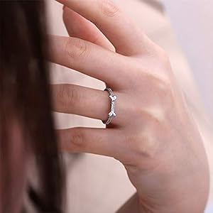   AILIN-CZ-Dainty-Bone-Shape-Custom-Dog-Rings-925-Sterling-Silver-Puppy-Paw-Print-Personalized-Engraved-Name-Rings-Pet-Lovers-Rememberance-Memorial-Jewelry-Gifts-For-Women-With-Box