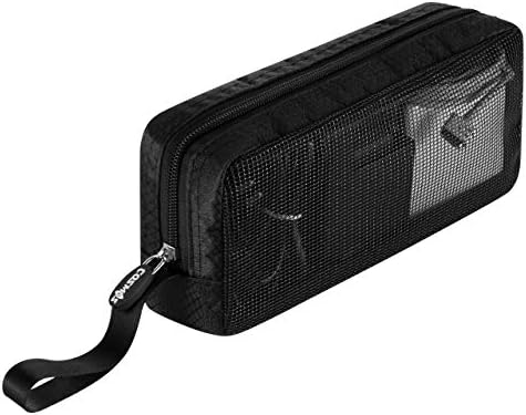 CM Travel Cable Organizer Case Bag Portable Computer Accessories Zipper Mesh Pouch Bag for Holding Laptop Mouse, Power Bank, USB, Adapter, Charger, Cellphone and Cosmetics