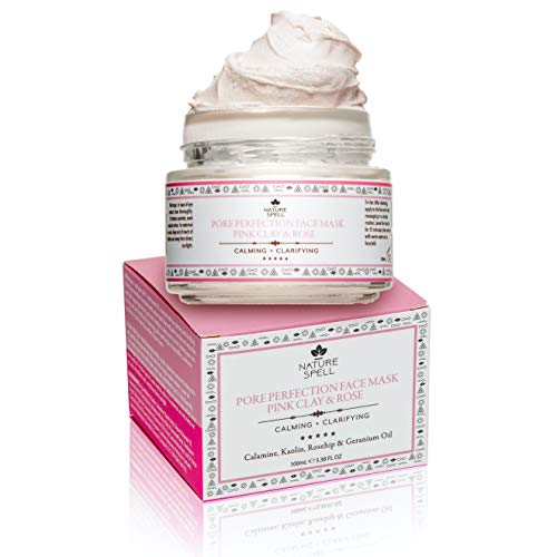 Nature Spell Mascarilla Facial Calmante Y Aclarante - Arcilla -, Rosa, 100 Mililitro