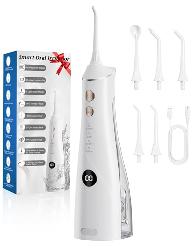 Idropulsore Dentale, Vincitore del Test 2025, 5 Ugelli Getto...