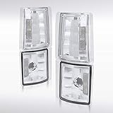 Autozensation For GMC C/K C10 Sierra Pickup Chrome Clear Corner Turn Signal Lights
