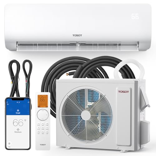Image of TOSOT 18,000 BTU Mini-Split Air Conditioner, Wifi Enabled Ductless Inverter Split System AC Unit Heating System, Compatible with Alexa - 20 SEER2 230V
