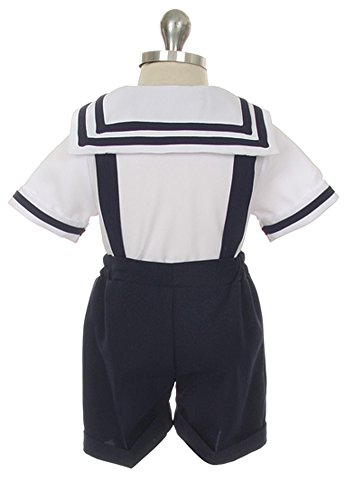 iGirlDress Baby Toddler Boys Nautical Sailor Outfit Short Suit 4 Piece Set2
