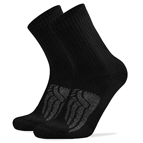 Socks Daze Womens Wool Hiking Socks Size 9-11, Men's Winter Ultra Soft Warm Thick Cushioned Mesh Breathable Sport Crew Socks For Skiing Camping Trekking, Medium, 1 Pair Black #TOP11