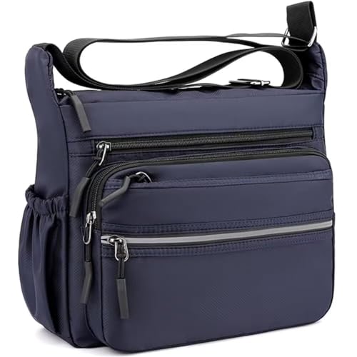 MINTEGRA Crossbody Bag for Men Multi-pocket Messenger Bag Nylon Waterproof Shoulder Bag Daily Travel Bag Lightweight Satchel