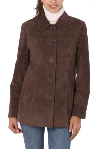 BGSD Women Anna Suede Leather Car Coat (Also available in Plus Size & Petite)2