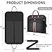 BALEINE Travel Garment Bag, Travel Suit Bag for Men, 42'' Waterproof Carry on Garment Bag for Hanging Clothes, Garment Duffel Bag for Travel Business (Black)