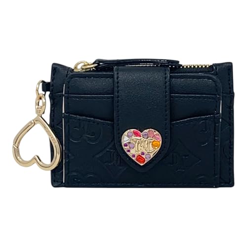 Juicy Couture Women's Glitz Out Wallet Collection (Tab Elongated Card Case, Liquorice)