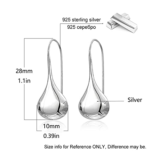 925 Sterling Silver Ear Needle With Teardrop & Waterdrop Earrings For Women2