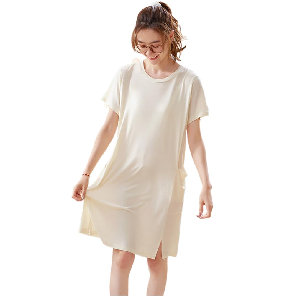 Camisón para Mujer - Vestido Largo De Verano para Mujer, Ropa De Dormir De Modal Suave, Ropa para El Hogar, Camisón Informal para Mujer, Ropa De Dormir Holgada, Camisón para Mujer