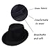 GCFIYPP 1920s Men Fedora Hat Cap for Men,Manhattan Hat for 1920s Mens Gatsby Costume Accessories (Black)