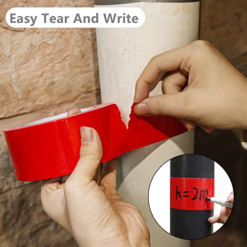 Image of COSIMIXO 1-Pack Red Heavy Duty Duct Tape, 2 inches x 55 Yards, Strong, Flexible, No Residue, All-Weather and Tear by Hand - Bulk Value for Repairs, Industrial, Professional Use