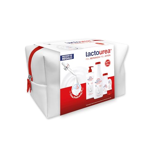 Lactovit - Set de Regalo Lactourea | Neceser con Leche Corporal Reparadora, Gel de Ducha Reparador y Desodorante Reparador con Urea y 0% Alcohol | Apta para Pieles Secas y Extra Secas - imagen 2