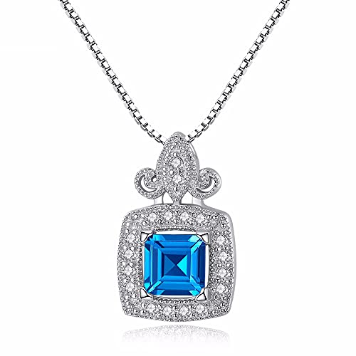 Pendentif topaze sculpté bleu gris vert cadeau idéal haute joaillerie avec chaîne