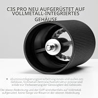TIMEMORE Chestnut C3S Pro Manuelle Kaffeemühle, Edelstahl S2C Konische Grat Kaffeemühle, Handkaffeemühle mit faltbarem Griff, Einstellbare Mahlgradeinstellung für Reisen/Camping/Zuhause, Schwarz – Ansicht 2