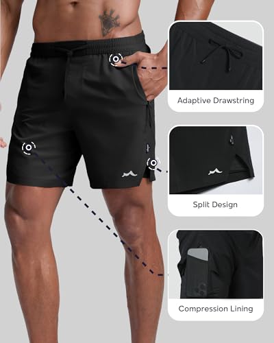 Image of maamgic Men's Athletic Running Shorts with Liner Ultra Lightweight Workout Shorts 5 inch / 7 inch