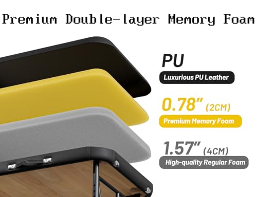 Image of 2 Fold Professional Massage Table Portable Hold Up to 1100LBS Black