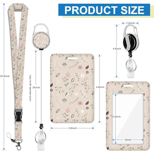 Ibovodi IBO-UVKT049 Cute Lanyards For Id Badges,Floral Badge Holder thumb #6