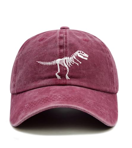 Gorra de béisbol con bordado de dinosaurio para mujer miniatura 1