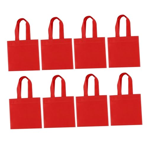 Cabilock Eco-conscious Shopping Bags 12 Pack 15x15cm Nonwoven Tote Bags Reusable Storage Pouches Comfortable Handle for Occasions Random
