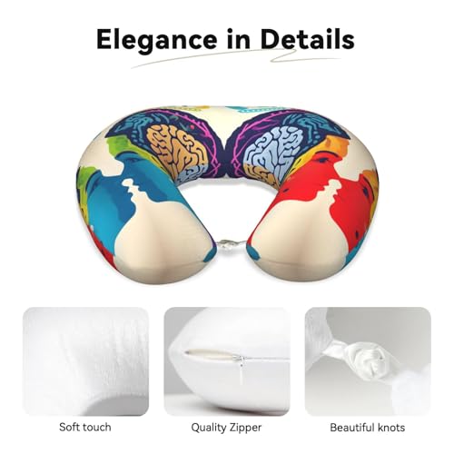 Almohada de viaje con memoria de forma ergonómica miniatura 4