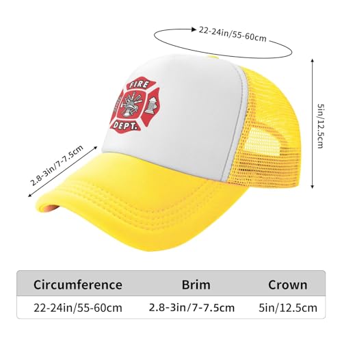 Firefighter Maltese Cross Trucker Hat Snapback Mesh Baseball Cap Unisex 5