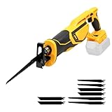 Säbelsäge Kompatibel mit DeWalt 20V Max Akku, 3000RPM Bürstenlose Elektrische Rezeptsäge mit 8 Säbelsägeblättern, Schneiden für Metall, Holz, Kunststoff, Baumschneiden