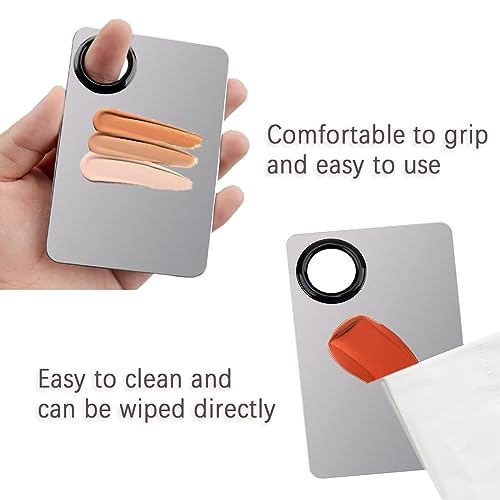 INOG Korean Spatula Makeup Palette with Foundation Spatula, Makeup Mixing Palette, Stainless Steel Picasso Makeup Spatula Cosmetic Makeup Palette Foundation Palette Mixing Tray... - Image 3