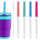 5pcs Replacement Straw Set Compatible with Reduce Coldee Kids Tumbler 14oz, Spill-Proof Silicone Kids Tumbler Straw Replacement BPA-Free Replacement Straw for Kids Cup