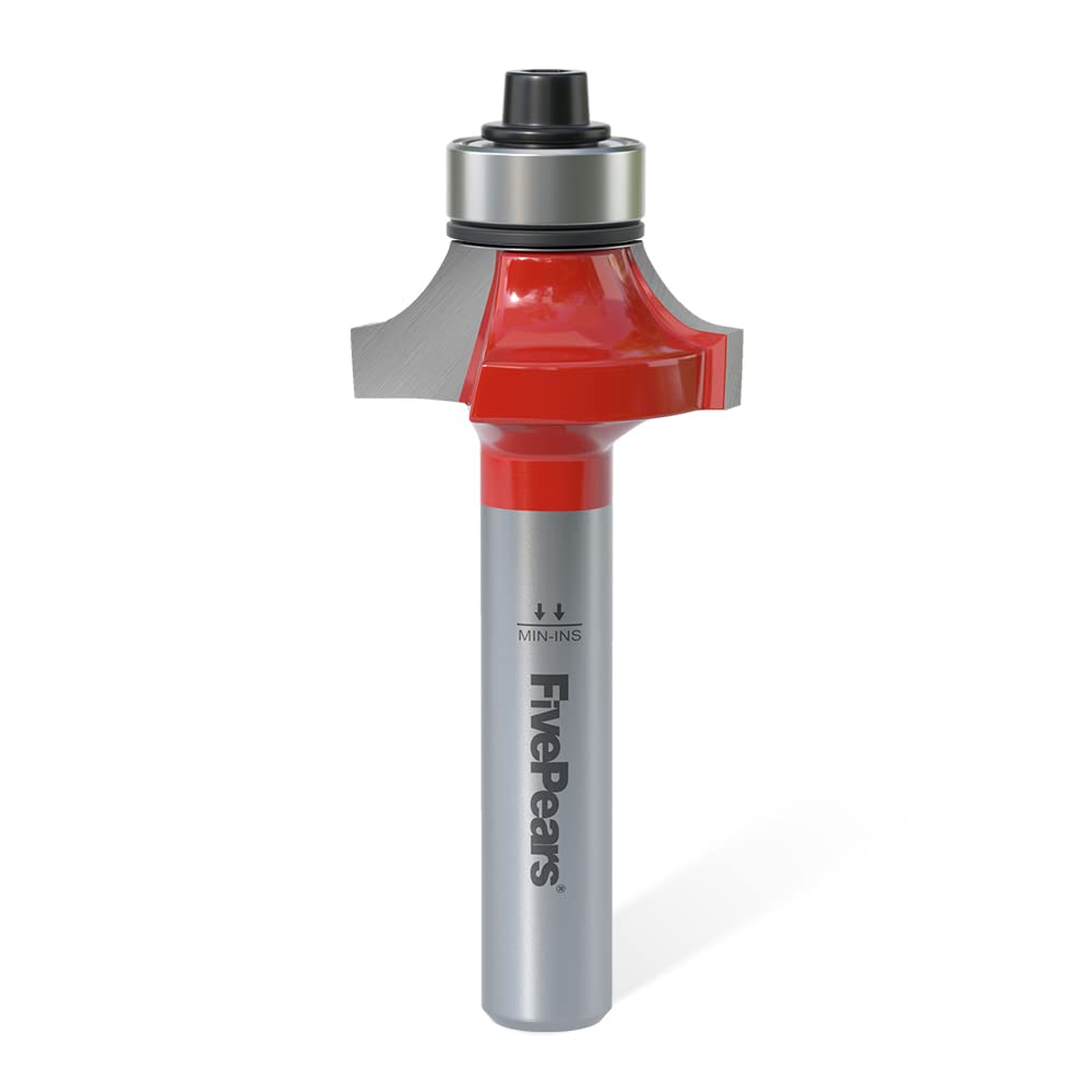 FIVEPEARS Roundover Router Bits - 8 Piece Set -10 FIVEPEARS Roundover Router Bits - 8 Piece Set -10