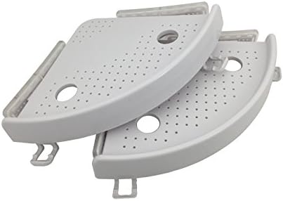 Teraware Shelf, Snap Up Shelves, 2pcs White, Corner Shelf Caddy No Screws - By Smart Purchase Co.