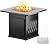 EAST OAK 32'' Propane Fire Pit Table, 50,000 BTU Steel Gas FirePit for Outdoor, Outside Patio Deck and Garden, CSA Certified Fire Table with Magnetic Lid, Cover-Storage Basket and Lava Rock , Black