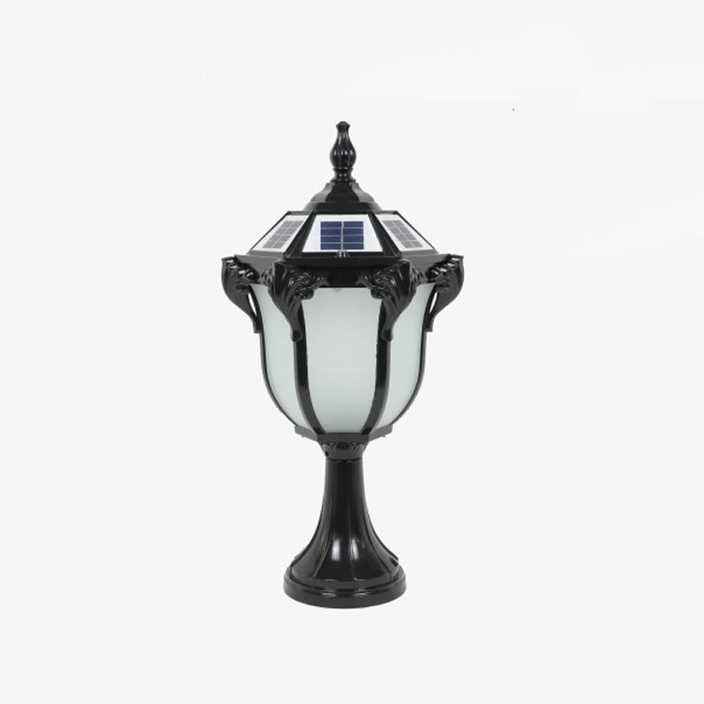 Zewnętrzne lampy słupkowe nowoczesne lampy solarne kolumnowe proste metalowe lampy ogrodowe wodoodporne zewnętrzne ogrodzenie drzwi bramy willa LED oświetlenie