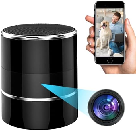 Hidden Camera with Bluetooth Speaker, 1080P HD Wireless Wi-Fi Camera, 240° Wide-Angle Lens, Motion Detection, Compatible with iOS/Android Apps Suitable for Home, Office, Baby and Pet Monitoring.