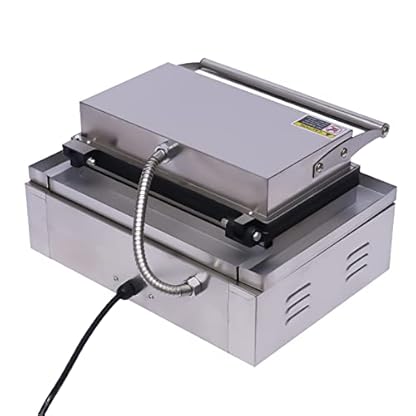 1500W Edelstahl Waffeleisen Elektro Hotdog Waffle Maker Kommerzielle Waffelpfanne Waffelsticks Corn Dogs 6 Grid Commercial Machine Für Bäckereien Familie Restaurants 50-300 ℃ – Bild 7
