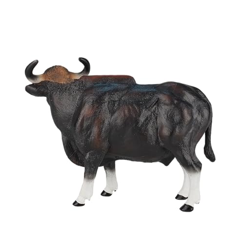 MOJO Non-Phthalate Pvc Mojo Fun 387170 Gaur Bull - Realistic Indian Bison Toy Replica - New for 2013!, Animal, Multicolour