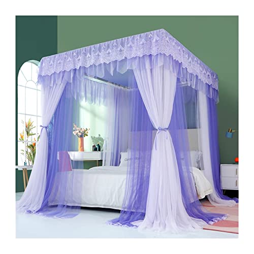 Moustiquaire lit 2m double maille avec rideau solide anti-insectes pour grand lit - 2
