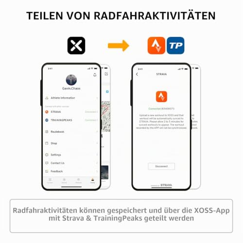 XOSS G+ GPS Fahrradcomputer, Drahtlose Fahrradtacho Synchronize Strava, IPX7 Wasserdichter...
