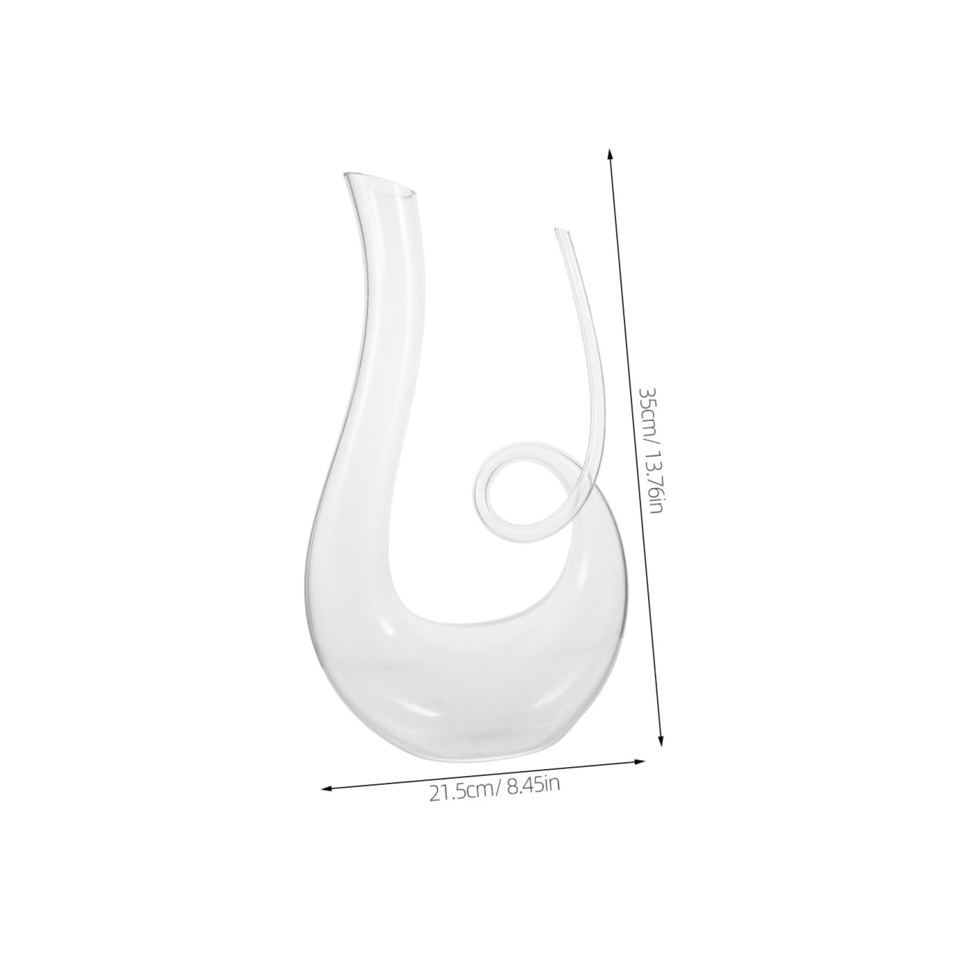 Decanter per Vino Rosso in Vetro Trasparente 1300Ml Fondo Piatto Stabile Caraffa per Vino da Bar e Accessori per la Casa Design Creativo per Esaltare Sapore e Bouquet per Uso