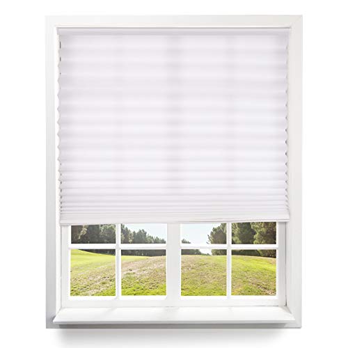 Window Shades - Cordless Pleated Light Filtering Window Blinds