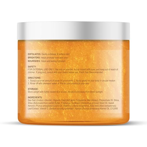 Botanic Hearth Honeyed Apricot Body Scrub - 8.8 fl oz, Exfoliating and Moisturizing, Gentle Spa Treatment for Smooth and Soft Skin, Natural Ingredients, Paraben-Free - Image 5
