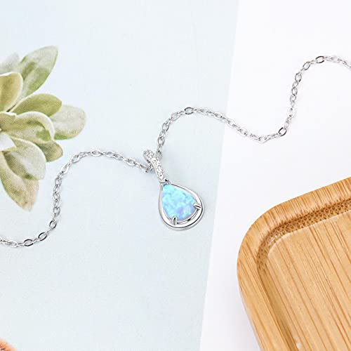Collier opale anti-ternissement pendentif cascade bijoux mariage