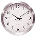 Universal 10425 Brushed Steel Finish Wall Clock, 12-Inch, Silver, 1 Aa Battery