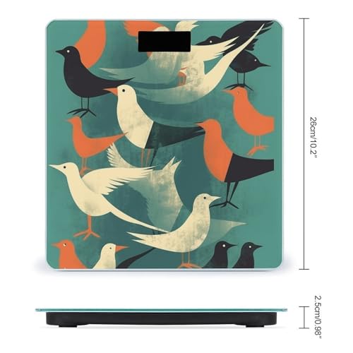 Báscula de baño digital Flock of Birds con pantalla LED miniatura 2