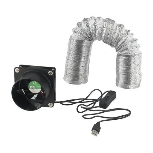 USB Powered Solder Absorber,Fan Duct Exhaust For Electronics Soldering Air Circulation,3 Sizes 1 Speed Setting(Fan plus 6m pipe)