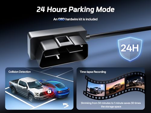 Pelsee 4K+2.5K Mirror Dash Cam with Front Starvis 2 IMX678 & Rear IMX335, 12" Rear View Mirror Camera, Color Night Vision, 5.8GHz WiFi, ADAS & BSD, Included OBD Hardwire Kit, 128GB Card, P12 Pro Max