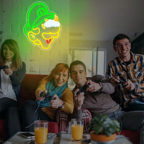 Image of Gaming Neon Sign for Wall Decor Game LED Neon Lights Anime Wall Art Decor Gaming Light Up Signs for Game Room Boys Room Man Cave Gaming Neon Signs Gifts for Men Kids Gamers Size 16.1 * 12.8 in(XD152)